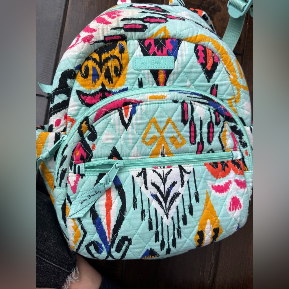 Vera Bradley Pueblo Backpack Laptop Bag Size XL Full Size and Mini Purse Set - Picture 3 of 12
